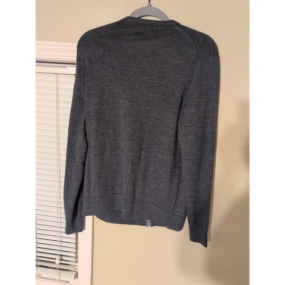 Tahari Sweater Women's S Gray Long Sleeve Cardigan 100% Extra Fine Merino Wool - Picture 4 of 6